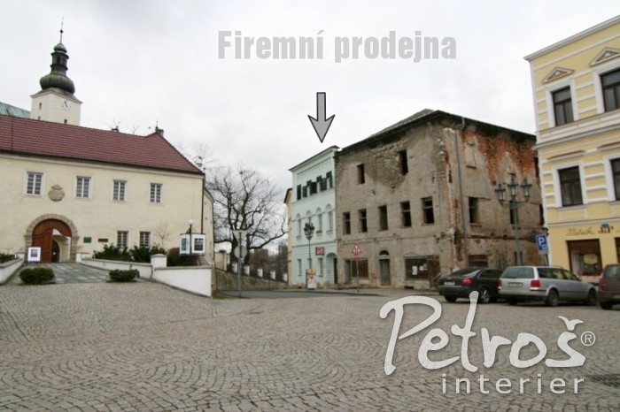 FIREMNÍ PRODEJNU PETROŠ INTERIER najdete na Zámecké ulici 44 ve Frýdku-Místku – v rohu Zámeckého náměstí vedle frýdeckého zámku.