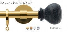 GARNÝŽ HISTORIA o průměru 20 mm v barvě lesklé mosazi z kolekce Mottura LUX.