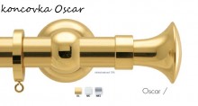 GARNÝŽ OSCAR o průměru 35 mm v barvě lesklé mosazi z kolekce Mottura LUX.